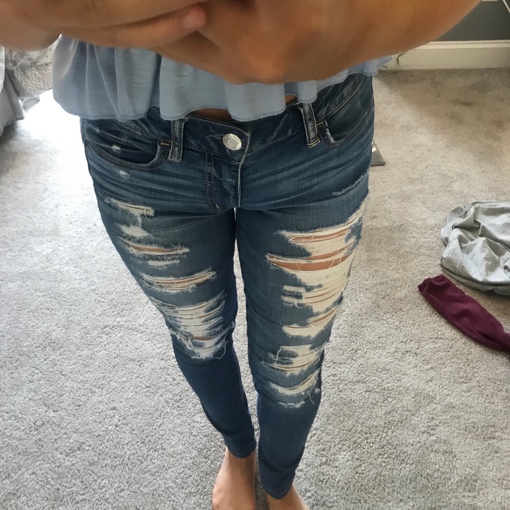 American eagle jeans mid rise